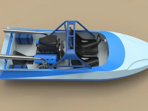 Jet sprint boat 3D Model