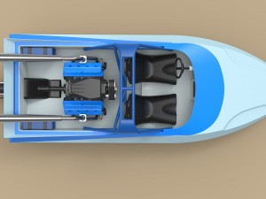 Jet sprint boat Modèle 3D
