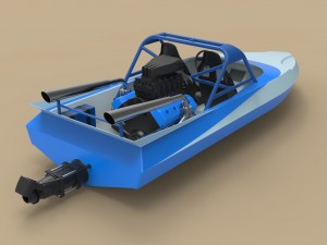 Jet sprint boat Modèle 3D