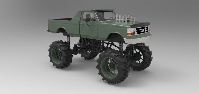 Mud truck Modelo 3D .c4d .max .obj .3ds .fbx .stl .blend 