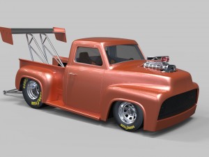 Pickup dragster 3D 模型