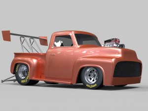 Pickup dragster 3D Model