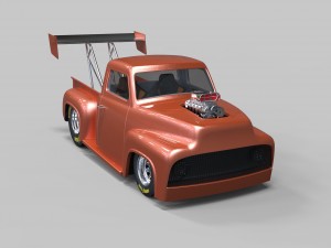 Pickup dragster 3D Model
