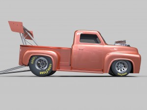 Pickup dragster 3D Model