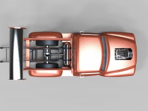Pickup dragster 3D Model