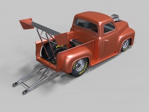 Pickup dragster 3D Model