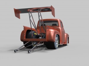 Pickup dragster 3D Model