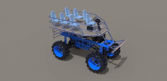 Platform buggy 3D Model .c4d .max .obj .3ds .fbx .stl .blend 