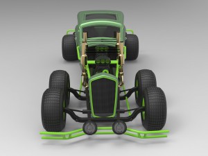 Hot rod six-wheeled Modelo 3D
