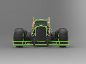 Hot rod six-wheeled Modelo 3D