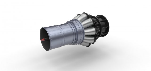 Jet engine 3D Model .c4d .max .obj .3ds .fbx .stl .blend 