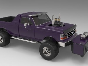 Pulling truck 3D 模型