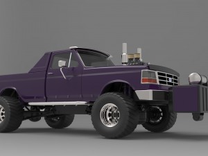 Pulling truck 3D Model