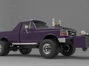 Pulling truck 3D Model