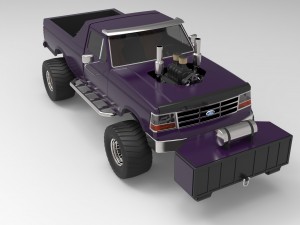 Pulling truck 3D Model