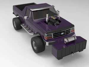 Pulling truck 3D Model