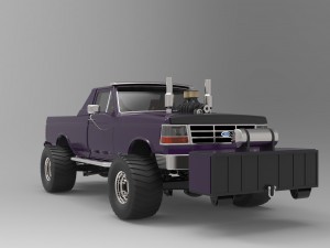 Pulling truck 3D Model