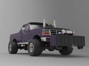 Pulling truck 3D Model