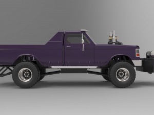 Pulling truck 3D Model
