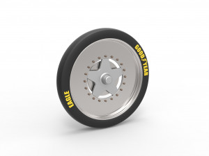 Front wheel from dragster 3Dモデル