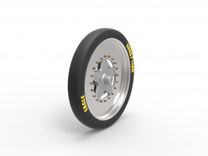 Front wheel from dragster 3D Model