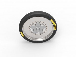 Front wheel from dragster 3D Model