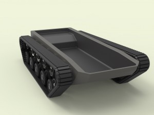 Rubber track chassis Modèle 3D