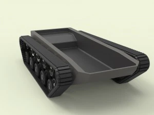 Rubber track chassis 3D Model