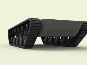 Rubber track chassis Modèle 3D