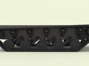 Rubber track chassis Modèle 3D
