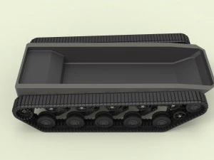 Rubber track chassis 3D Model