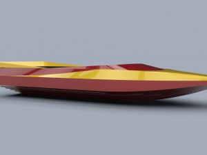 Hull of jet sprint boat Model 3D