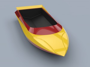 Hull of jet sprint boat Model 3D