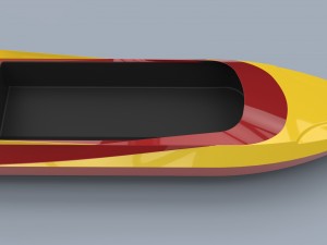 Hull of jet sprint boat Model 3D