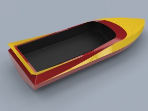 Hull of jet sprint boat Model 3D