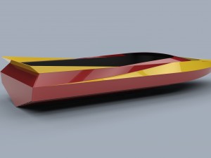 Hull of jet sprint boat Model 3D