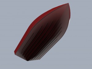 Hull of jet sprint boat Model 3D