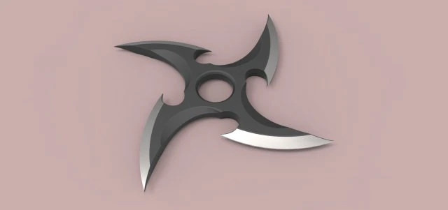 Shuriken 3D Model .c4d .max .obj .3ds .fbx .stl .blend 