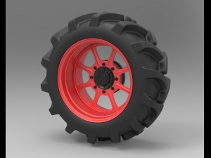 Wheel from mud truck 3D Model