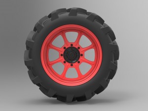 Wheel from mud truck Modello 3D