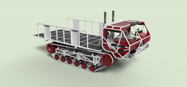 Track buggy 3D Model .c4d .max .obj .3ds .fbx .stl .blend 