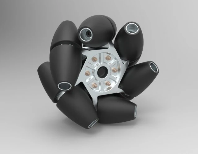 Mecanum wheel 3D Model .c4d .max .obj .3ds .fbx .stl .blend 