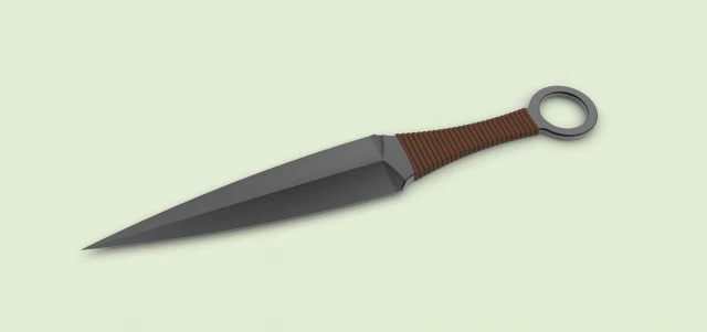 Kunai Model 3D .c4d .max .obj .3ds .fbx .stl .blend