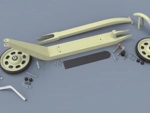 Kick scooter for children Model 3D