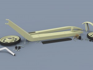 Kick scooter for children Model 3D
