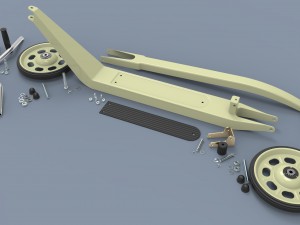 Kick scooter for children Model 3D