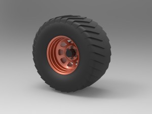 Wheel from pulling truck Modelo 3D