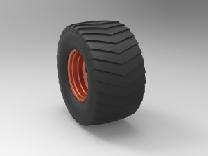 Wheel from pulling truck 3D Model