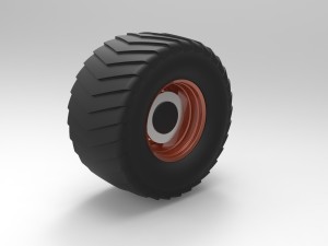 Wheel from pulling truck 3D Model
