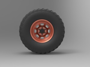 Wheel from pulling truck 3D Model